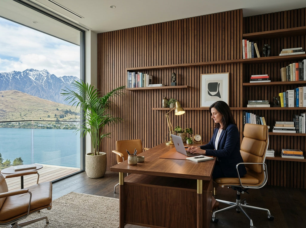 Remuera XL Walnut Acoustic Wall Panel — 270 × 110 cm