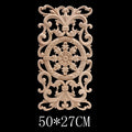 Wood Figurines Wood Mouldings Wood Decal Carved Decor Modern Leaves Oval Flower Rubber Wood  Furniture Doors Walls Corner Home